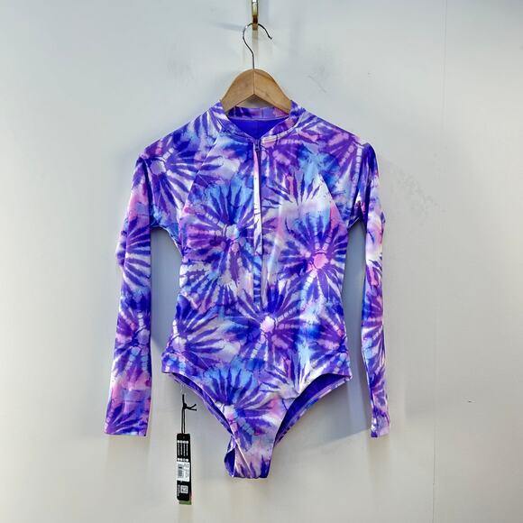 NWT Jolyn Surf Swimsuit One Piece Long Sleeve Paloma Purple Revolve Medium - Picture 2 of 7